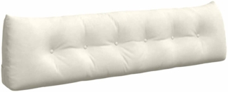 vidaXL Rücken Kissen Creme 180 x 24 x 50 cm Samt 42014583