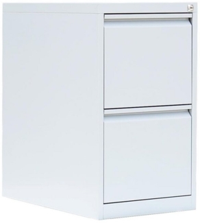 Stahl Büro Hängeregistratur Bürocontainer 70 x 40 x 62 cm (HxBxT) mit 2 Schüben einbahnig Weiß 560217