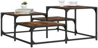 vidaXL Couchtisch Räuchereiche 87,5x87,5x40 cm Holzwerkstoff 837744