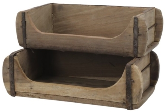 Chic Antique Küchenregal Grimaud Kasten H20/L30/B20 cm natur Regal Aufsatz Aufbewahrung, 1-tlg.