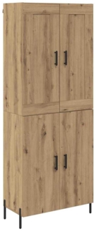 vidaXL Highboard 2 pcs Artisan-Eiche Holzwerkstoff 3415894