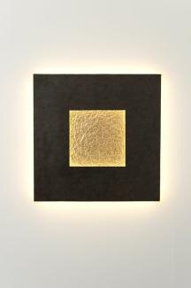 Holländer Wandleuchte Eclipse Gross innere Scheibe gold gehämmert