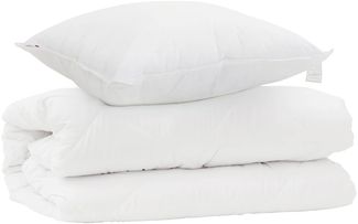 vidaXL Bettdecken Set mit Kissen 2 pcs Weiß Mikrofaser 3376791