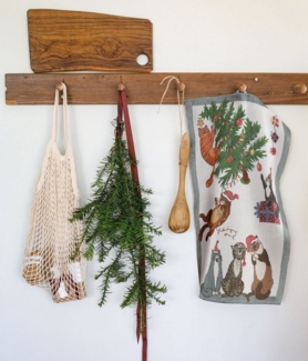 EKELUND MASTER WEAVERS 1692 Geschirrtuch Küchenhandtuch Purr-Fect Christmas 599 35x50 cm, (1-tlg, 1 x Geschirrtuch), Pixel gewebt (6-farbig)
