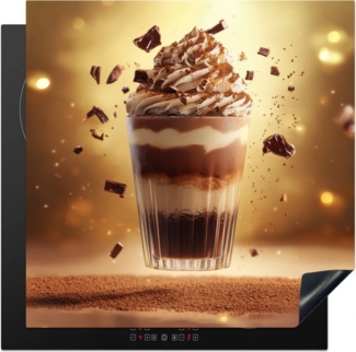 MuchoWow Herd-Abdeckplatte Dessert - Schokolade - Süß - Lebensmittel, Vinyl, (1 tlg), Abdeckplatte für Ceranfeld, Herd Inductionsmatte, 60x50 cm