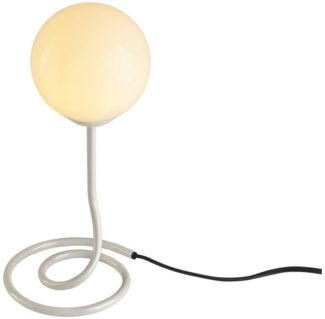 my home Tischleuchte Silas, ohne Leuchtmittel, Ø 15 cm, Materialmix - Metallfuß mit weißem Glasschirm