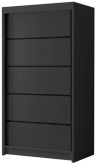 Sofnet Kleiderschrank Letto IV (mit Schiebetüren und Kleiderstange) Schwebetürenschrank mit 2 Türen, Schiebetürenschrank - 100 x 200 x 58 cm