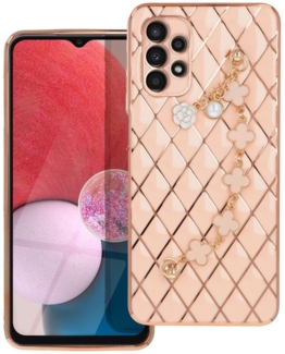 Schutzhülle Handy Hülle Trend Case mit einer Kette Design Cover kompatibel mit iPhone 13 Pink