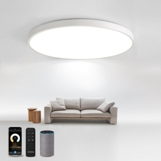 JDONG LED Deckenleuchte Compatible mit Alexa und Google Home Flach Rund 24W/36W/54W, LED Deckenlampe, Dimmbar mit Fernbedienung 3000K-6500K, Ultra Dünn 4CM Wifi Lampe für Wohnzimmer Schlafzimmer