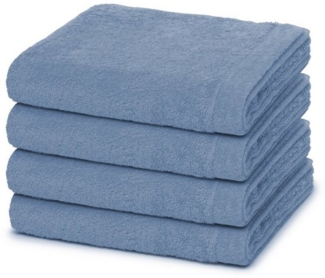 Cawö Lifestyle 4 tlg. Frottier-Set - 4 X Handtuch (50 X 100cm) - 520 g/m2 - Sky