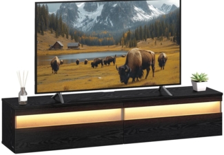 VASAGLE Lowboard, TV-Lowboard, TV-Board hängend, Hängeschrank Wohnwand, Wohnzimmer, 147 x 35 x 30 cm