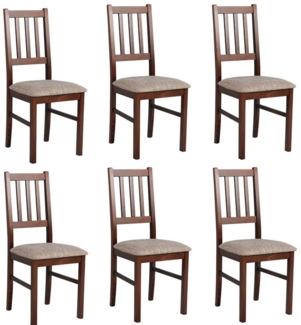 MOEBLO Stuhl BESO 04 (Polsterstühle, Holzstühle, Esszimmerstühle, Polsterstuhl aus Buchenholz für Esszimmer, Holzstuhl mit gepolstertem Sitz, 6 St), (BxHxT): 43x90x40cm