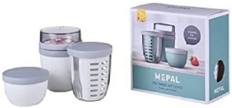 Mepal | Set Pot Range Ellipse 3 Stück, Weiß