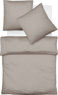 Fleuresse Lech Edelflanell Bettwäsche 135x200 Fischgrätmuster taupe 603089-27