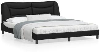 vidaXL Bettgestell ohne Matratze "Hvar" Schwarz 180x200 cm Kunstleder 3208016