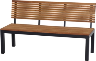 Siena Garden Gartenbank Bozen 2er Aluminiumgestell anthrazit Robininenholz, Flächen aus Robinienholz FSC® 100%