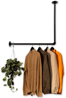 RSR Hangers Kleiderstange Kleiderstange Garderobe Industrie Design für Ecke Wand Decke L-Form