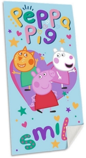 Peppa Pig - Badetuch - türkis/bunt - ca. 70 x 140 cm