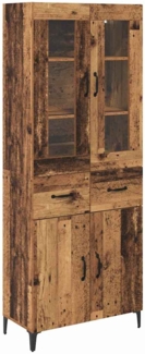 vidaXL Highboard Wandmontiert Altholz 69,5 x 34 x 180 cm Holzwerkstoff 3415735