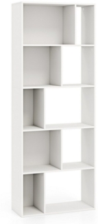 KOMFOTTEU Bücherregal, 5 Ebenen Würfelregal, mit 10 Fächern, 60 x 25 x 160 cm