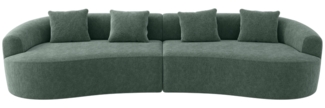 skølm 'Loki' Sofa 2-tlg, 4er Sitz mit 4 Kissen, dunkelgrün