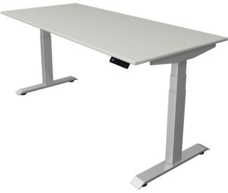 Kerkmann Schreibtisch Sitz-Stehtisch Move 4 silber 180x80x64-129cm elektr. höhenverstellbar lichtgrau