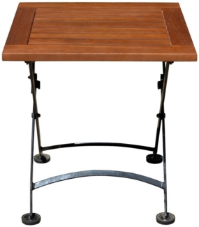 Spetebo Gartentisch Holz Klapptisch mit Metall Gestell 45 cm (Packung, 1-St, Tisch Klappbar), Beistelltisch Gartentisch Dekotisch