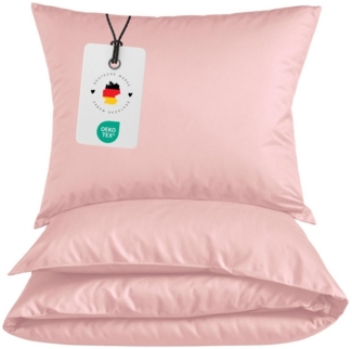 Carpe Sonno Bettwäsche Mikrofaser Bettwäsche 135x200 155x220 200x200 Einfarbig Atmungsaktiv, Mikrofaser, 2 teilig, Uni Bettbezug 135x200 Rosa - Super soft & Oeko-Tex Zertifiziert