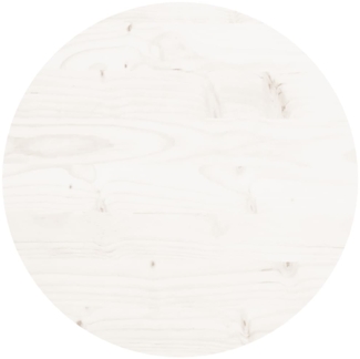 vidaXL Tischplatte Rund Weiß Ø40x3 cm Massivholz Kiefer 833659