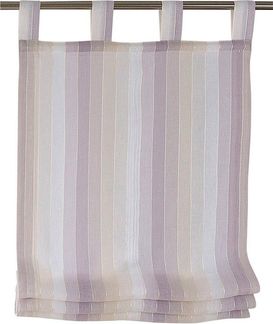 Kutti Raffrollo Claire, mit Schlaufen, freihängend, gestreift, Webstreifen, Polyester, Schlaufengardine