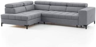 exxpo - sofa fashion Ecksofa Bocco, hochwertige Verarbeitung, toller Sitzkomfort, bequem, L-Form, wahlweise mit Bettfunktion u. Bettkasten, inkl. Kopfteilverstellung