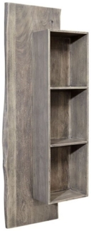 Massivmoebel24 Wandregal, 1-tlg, Wandregal Akazie grau lackiert PURE ACACIA #411