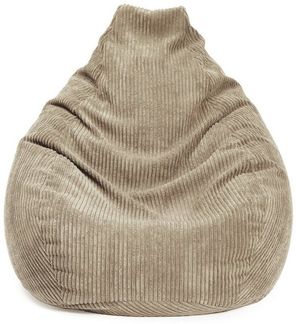 Lumaland Relax Set Cord – Sitzsack Giant + Pouf | Besser als Sofa, Sessel & Co. | XXL Bean Bag + Sitzpouf Hocker mit Füllung (EPS Perlen) für Indoor | Bodensofa für Wohnzimmer, Schlafzimmer & Gaming