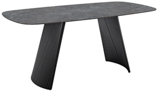TOBELO Wangentisch - Anthrazit-marmoriert