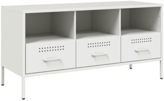 vidaXL TV-Schrank Weiß 100,5x39x50,5 cm Stahl 843041