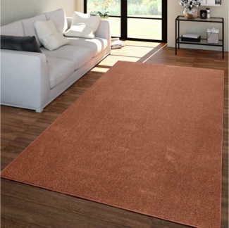TT Home Teppich, Rechteckig, Höhe: 12 mm, Wohnzimmer Teppich Kurflor Unifarbendes Design Modern Und Zeitlos