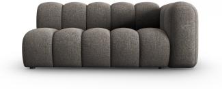 Micadoni Modulares Sofa Lupine 3-Sitzer Rechts Chenille Grau