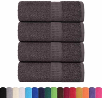 vidaXL Waschhandtücher 4-tlg. FROGN Anthrazit 30x30 cm 100% Baumwolle 136674
