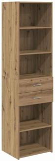vidaXL Highboard Artisan-Eiche 50 x 42,5 x 185 cm Holzwerkstoff 3402642