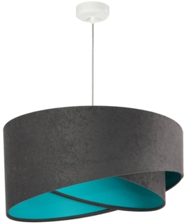BPS Koncept 060-073 Hängeleuchte Galaxy dunkelgrau, türkis 1 x E27 Ø 50cm H:105cm dimmbar