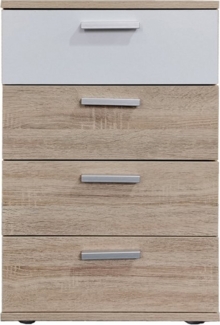 HTI-Line Nachtkommode Nachtschrank Nina mit 4 Schubladen (Stück, 1 St, 1 Nachtschrank ohne Dekoration), Nachttisch Nachtkommode Nachtkonsole