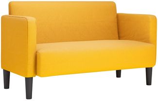 vidaXL Zweisitzer-Sofa Hellgelb 109 cm Cordstoff 4100528