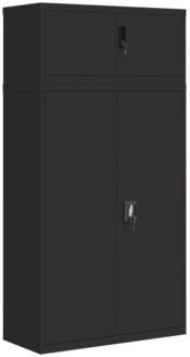 vidaXL Aktenschrank Schwarz 90x40x180 cm Stahl 3188325