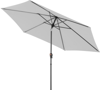 Doppler myZone Mittelmastschirm Auto-Tilt rund 305 cm Sonnenschirm 6 Farben 429465 827 Hellgrau