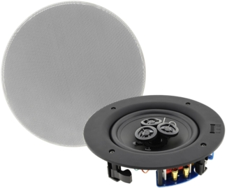 Einbaulautsprecher "CTE-30W ", 2-Wege80W, 8Ohm, 234x67 mm, Rund, weiß