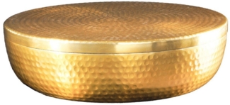 riess-ambiente Dekoschale ORIENT Ø40cm gold · Schmuck-Dose mit Deckel aus Aluminium (Einzelartikel, 1 St), rund · Hammerschlag-Design · handmade · Esszimmer · Wohnzimmer