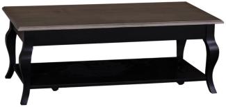 Casa Padrino Landhausstil Couchtisch Schwarz / Dunkelbraun 120 x 60 x H. 45 cm - Landhausstil Wohnzimmermöbel
