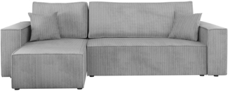 'Kobaro' Ecksofa, Cord, Farbe: Poso 110, 82 x 244 x 145 cm