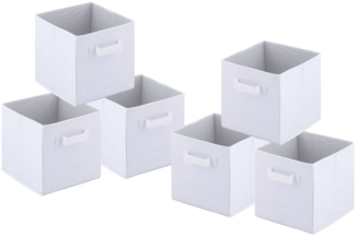 Amagohome Aufbewahrungsbox Aufbewahrungsboxen 26 x 26 x 26 cm faltbar Faltbox 6er Pack Aufbewahrungsk