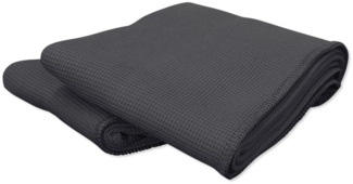 BettwarenShop Piqué Baumwolldecke Tagesdecke|220x240 cm| titan